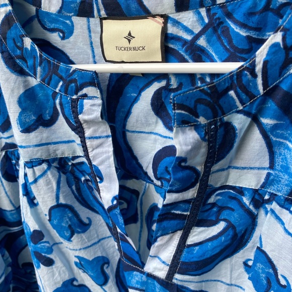 Tuckernuck capri blue bindi majolica Tunic coverup size xxl - Picture 5 of 10